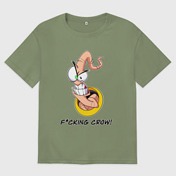 Футболка оверсайз мужская Червяк Джимм, цвет: авокадо