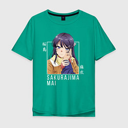 Мужская футболка оверсайз Sakurajima Mai