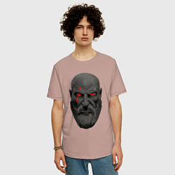 Футболка оверсайз мужская Kratos ART, цвет: пыльно-розовый — фото 2