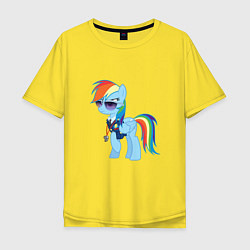Футболка оверсайз мужская Pony - Rainbow Dash, цвет: желтый