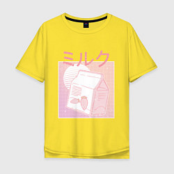 Мужская футболка оверсайз Vaporwave Strawberry Milk