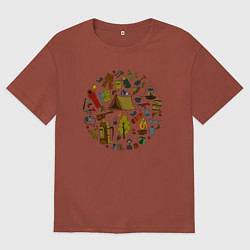 Мужская футболка оверсайз Романтика