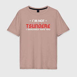 Мужская футболка оверсайз Im not tsundere