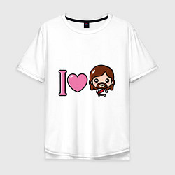 Мужская футболка оверсайз Я люблю Иисуса