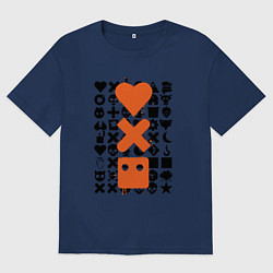 Футболка оверсайз мужская Love Death & Robots, цвет: тёмно-синий
