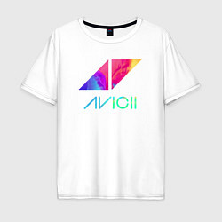 Мужская футболка оверсайз AVICII RAIBOW