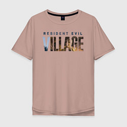 Мужская футболка оверсайз Resident Evil 8 Village Logo