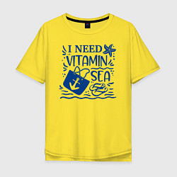 Мужская футболка оверсайз Мне нужен витамин Море