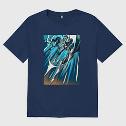 Футболка оверсайз мужская Warframe, цвет: тёмно-синий