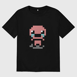 Футболка оверсайз мужская Pixel isaac, цвет: черный