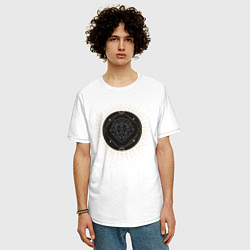 Футболка оверсайз мужская Карта таро лев, цвет: белый — фото 2