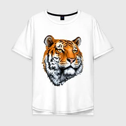 Мужская футболка оверсайз Тигр