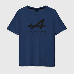 Футболка оверсайз мужская Alpine F1 team, цвет: тёмно-синий