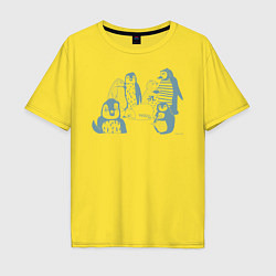 Футболка оверсайз мужская Пингвины, цвет: желтый
