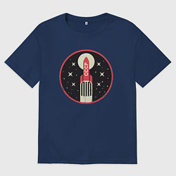 Футболка оверсайз мужская USSR Space, цвет: тёмно-синий