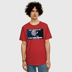 Футболка оверсайз мужская Returnal, цвет: красный — фото 2