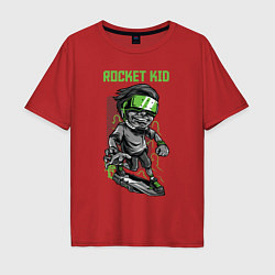 Футболка оверсайз мужская Rocket kid, цвет: красный