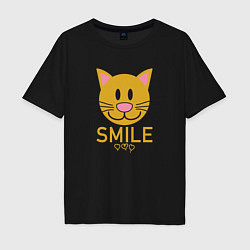 Мужская футболка оверсайз Smile Cat