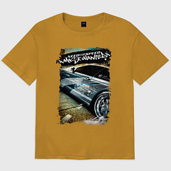 Футболка оверсайз мужская Need for Speed Most Wanted, цвет: горчичный