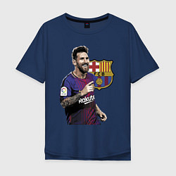 Мужская футболка оверсайз Lionel Messi Barcelona Argentina