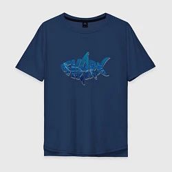 Мужская футболка оверсайз Shark Акула