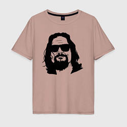 Футболка оверсайз мужская Большой Лебовски Big Lebowski, цвет: пыльно-розовый