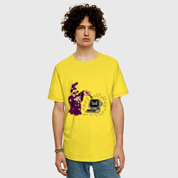 Футболка оверсайз мужская Admin Wizard, цвет: желтый — фото 2