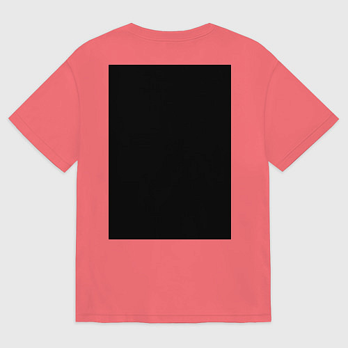 Мужская футболка оверсайз ХЕЙ! ХЕЙ! ХЕЙ! Юу Нишиноя Haikyu!! / Коралловый – фото 2