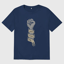 Футболка оверсайз мужская Keep Spirit, цвет: тёмно-синий