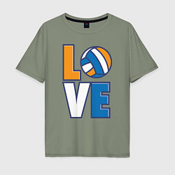 Мужская футболка оверсайз Love Volleyball