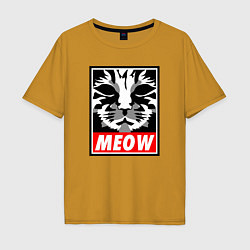 Мужская футболка оверсайз Meow Obey