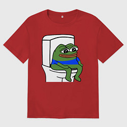 Мужская футболка оверсайз Лягушонок пепе