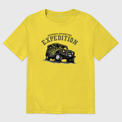 Футболка оверсайз мужская Экспедиция, цвет: желтый