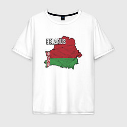 Мужская футболка оверсайз Belarus Map