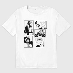 Футболка оверсайз мужская GTO KL, цвет: белый