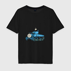 Футболка оверсайз мужская Thomas The Tank, цвет: черный