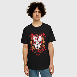Футболка оверсайз мужская Fox Hunting, цвет: черный — фото 2