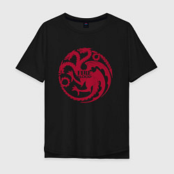 Футболка оверсайз мужская Logo Targaryen Quotes, цвет: черный