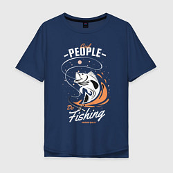 Мужская футболка оверсайз Рыбалка Fishing
