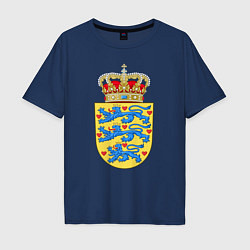 Мужская футболка оверсайз Дания Герб Дании