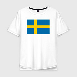 Мужская футболка оверсайз Швеция Флаг Швеции
