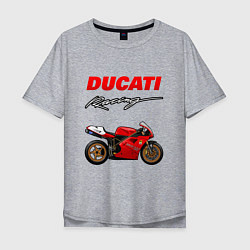 Мужская футболка оверсайз DUCATI ДУКАТИ MOTOSPORT