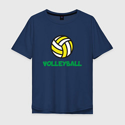 Футболка оверсайз мужская Game Volleyball, цвет: тёмно-синий