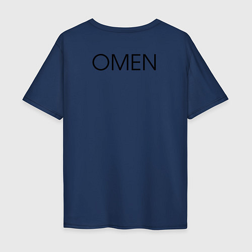 Мужская футболка оверсайз Valorant Omen / Тёмно-синий – фото 2