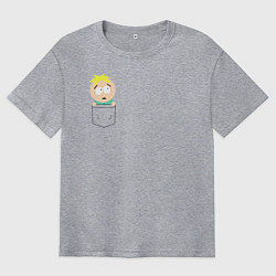 Мужская футболка оверсайз Баттерс в кармане