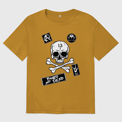 Футболка оверсайз мужская Как у КНЯZZя Король и Шут, цвет: горчичный