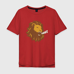 Мужская футболка оверсайз Lion Rawr