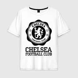 Футболка оверсайз мужская Chelsea FC: Emblem, цвет: белый