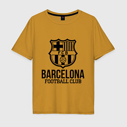 Футболка оверсайз мужская Barcelona FC, цвет: горчичный