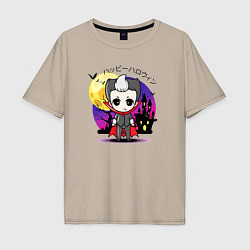 Мужская футболка оверсайз Японский вампир малолетка